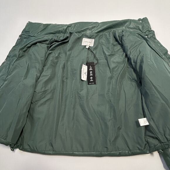 Windsor Love Tree Vegan Leather Puffer Crop Jacket Womens Size Large, Green - Picture 6 of 16